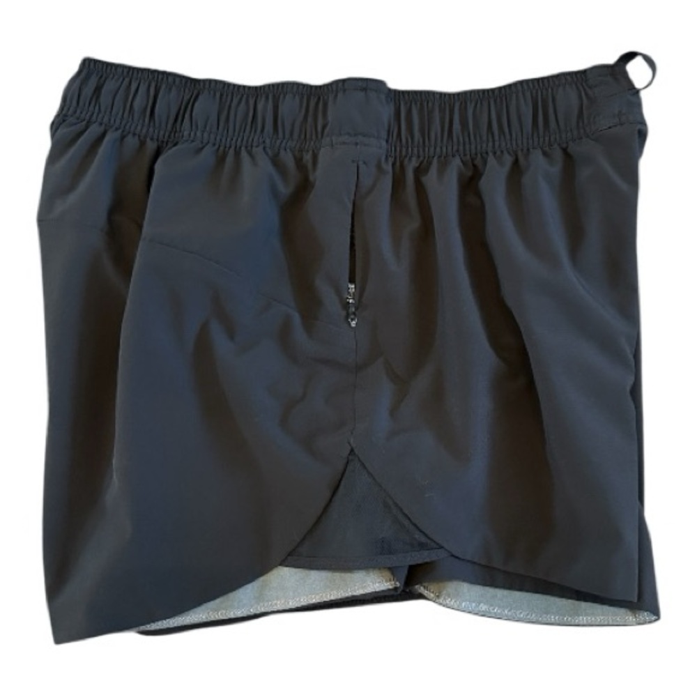 Lululemon Black Athletic Shorts drawcord zip pocket lined size 10